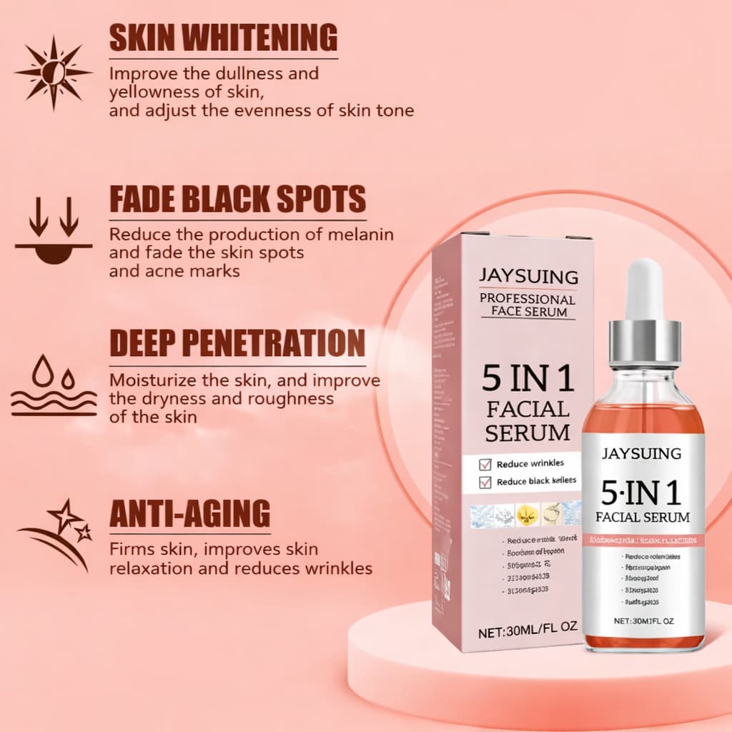 5-in-1 Face Serum – Reduce Dark Spots & Get Glowing Skin Fast
